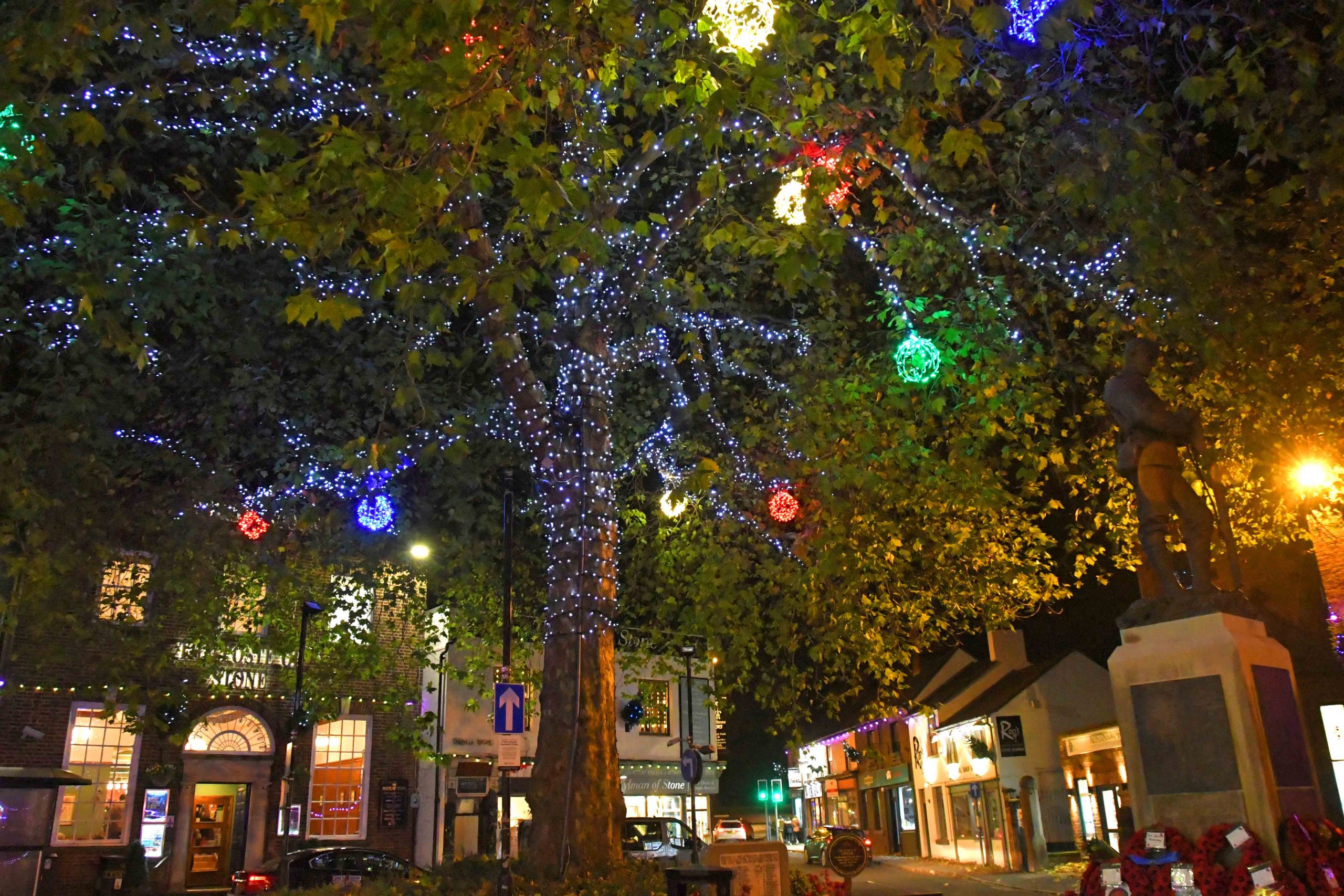 Stone Christmas Tree Lights