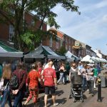 Stone High Street Market busy day