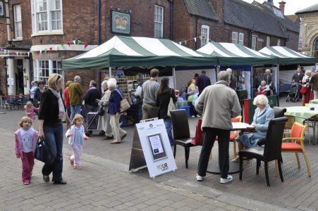 Stone High Street Market sitting area