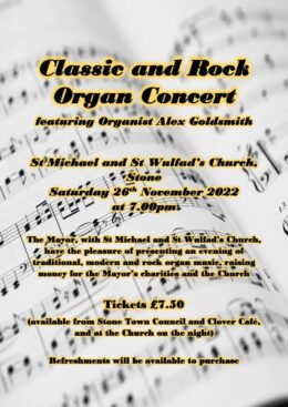 Classic and Rock Organ Concert Flyer