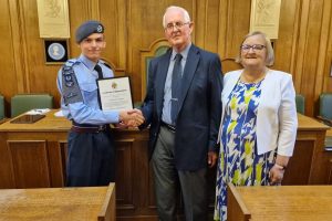 Air Cadet with Town Mayor and Mayoress 2024-25