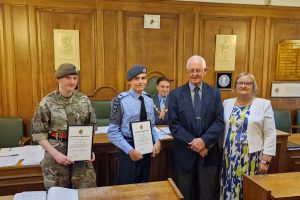 Army & Air Cadet with Town Mayor & Mayoress 2024-25