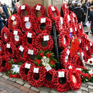 Wreaths at Stone War Memorial Wreaths at Stone War Memorial 2025