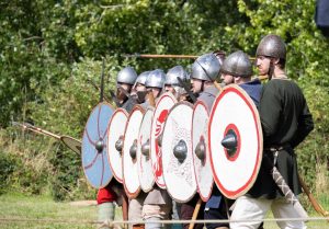 Vikings with their Shields